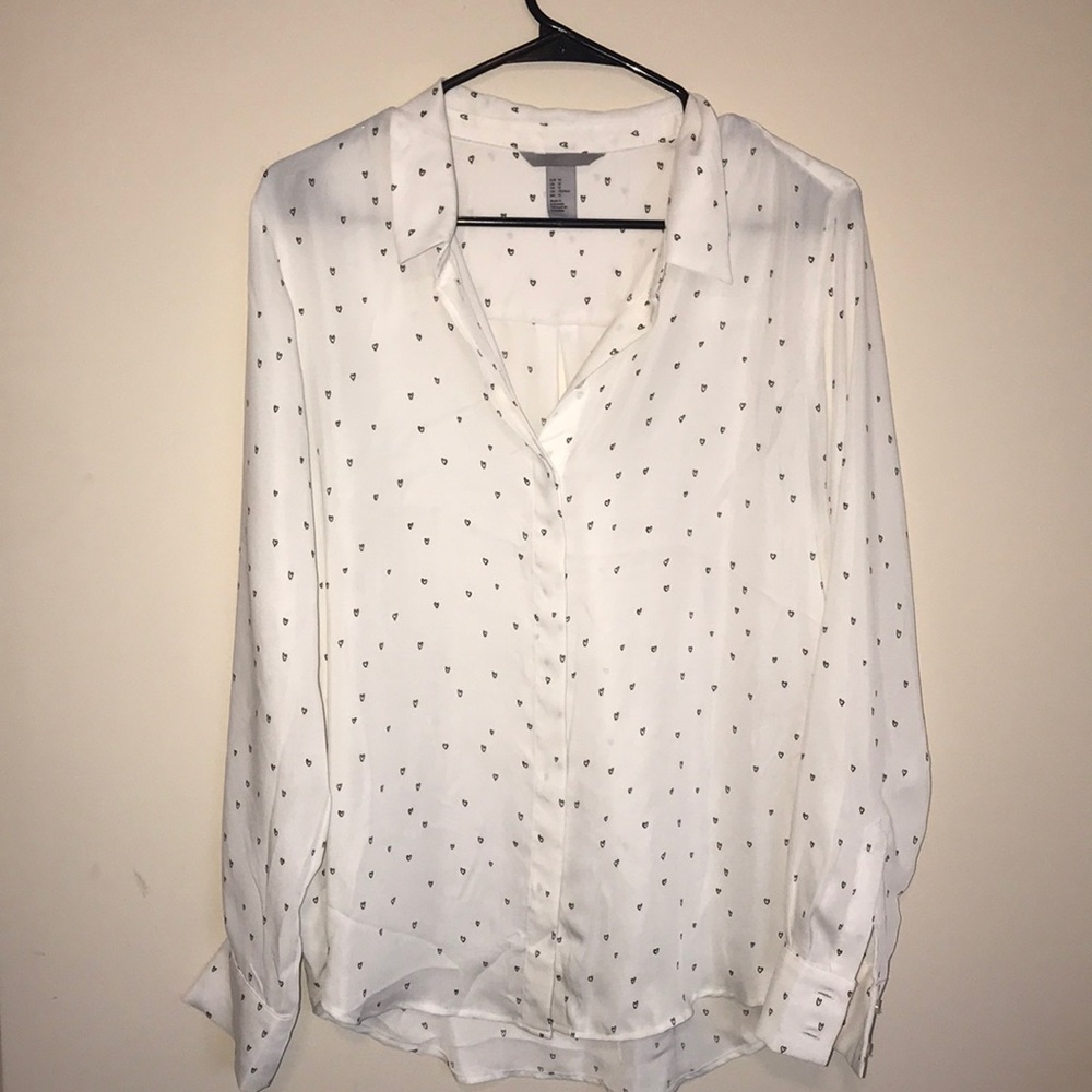 H&M Heart Patterned Button-Up